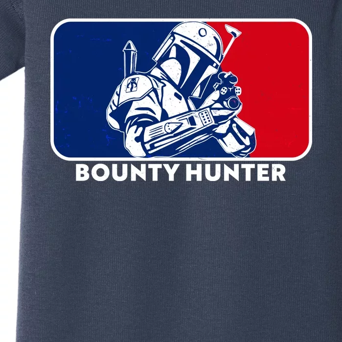 Funny Sci Fi Bounty Hunter Sports Logo Baby Bodysuit