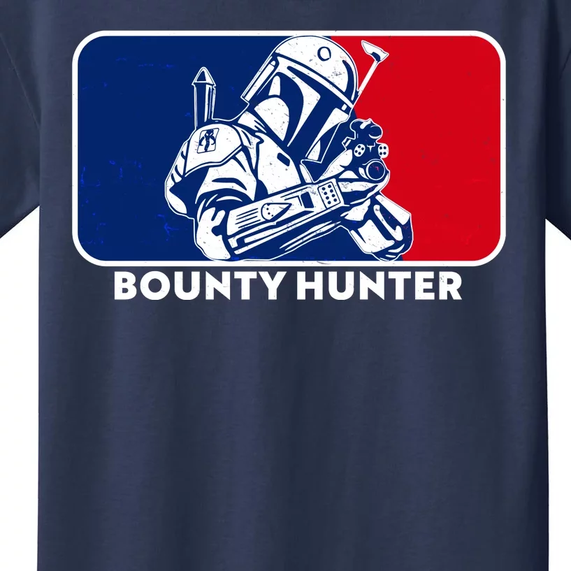 Funny Sci Fi Bounty Hunter Sports Logo Kids T-Shirt