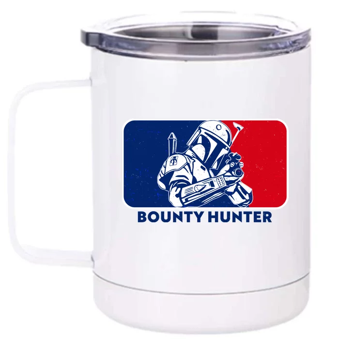 Funny Sci Fi Bounty Hunter Sports Logo Front & Back 12oz Stainless Steel Tumbler Cup