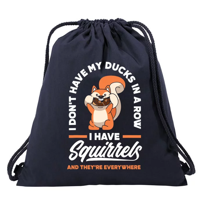 Funny Squirrel Drawstring Bag