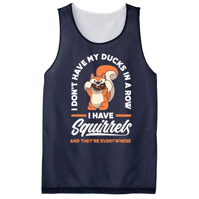 Funny Squirrel Mesh Reversible Basketball Jersey Tank