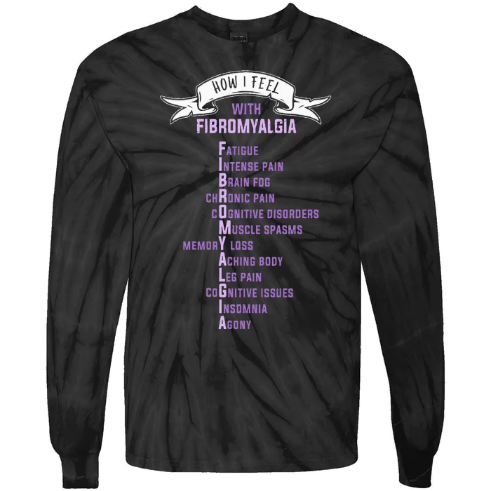 Fibromyalgia Spoonie & Fibro Awareness This Is My Flare Day Tie-Dye Long Sleeve Shirt