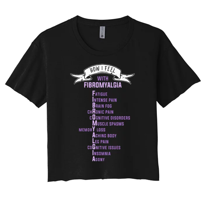 Fibromyalgia Spoonie & Fibro Awareness This Is My Flare Day Women's Crop Top Tee