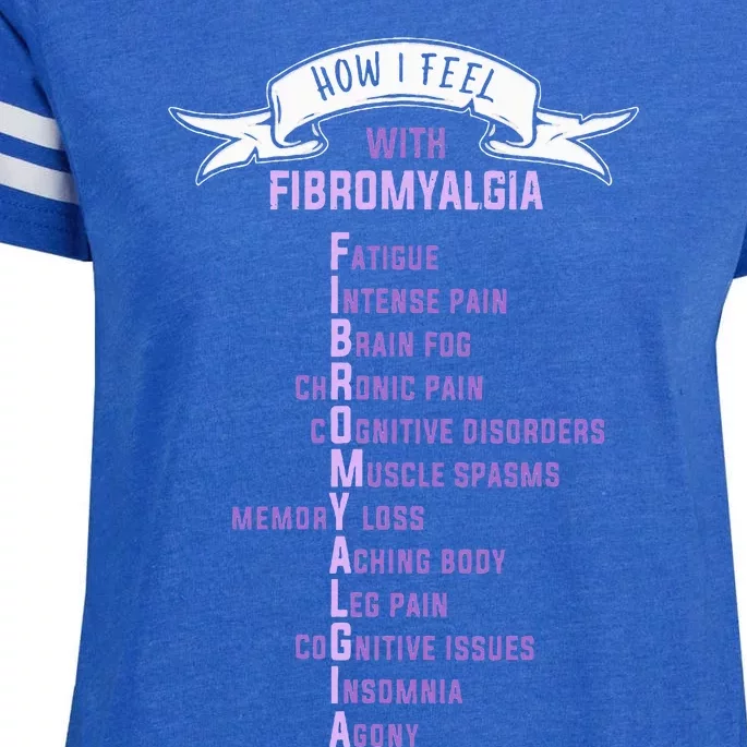 Fibromyalgia Spoonie & Fibro Awareness This Is My Flare Day Enza Ladies Jersey Football T-Shirt