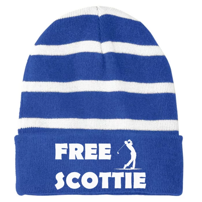 Free Scottie Striped Beanie with Solid Band