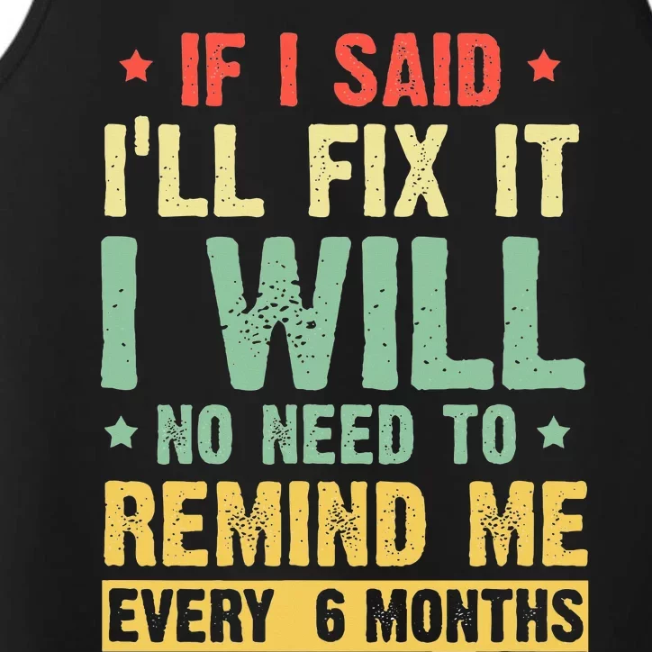 funny saying for handyman tshirts for  handyman Performance Tank