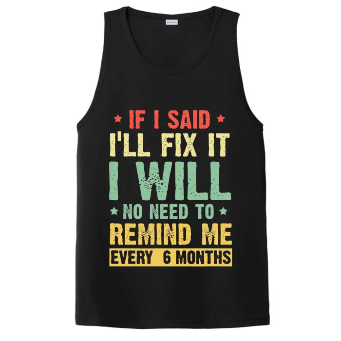 funny saying for handyman tshirts for  handyman Performance Tank