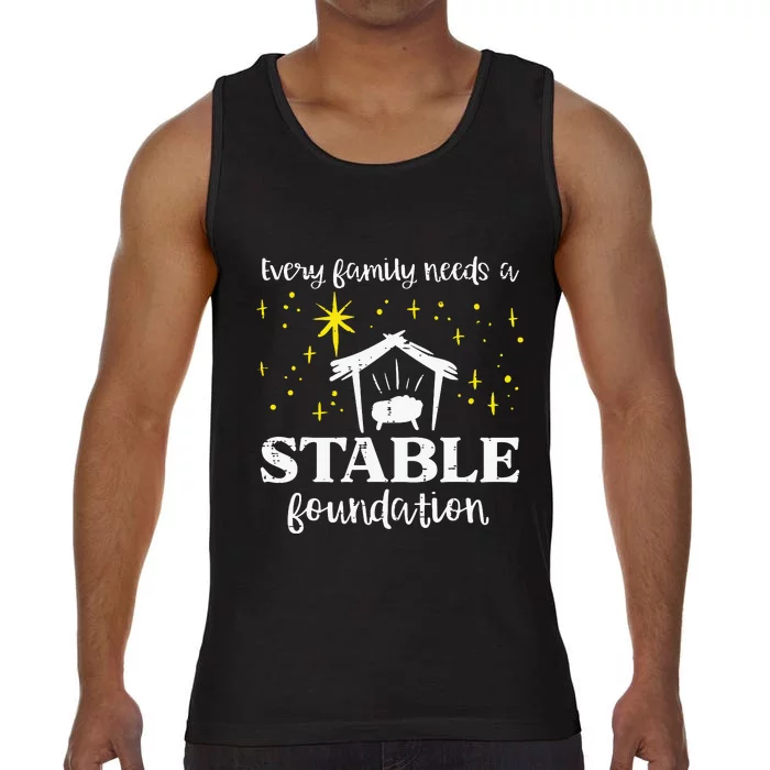 Family Stable Foundation Christian Jesus Christmas Xmas Comfort Colors® Tank Top