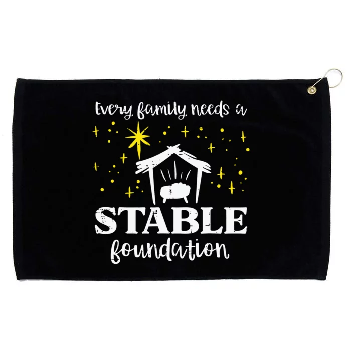 Family Stable Foundation Christian Jesus Christmas Xmas Grommeted Golf Towel