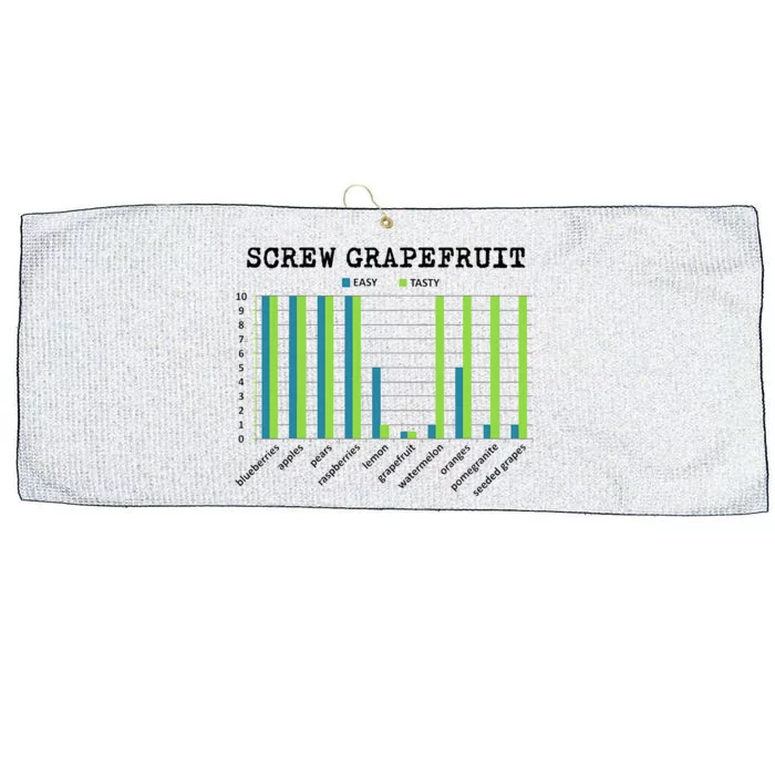 Funny Summer Fruit Chart Screw Grapefruit Large Microfiber Waffle Golf Towel