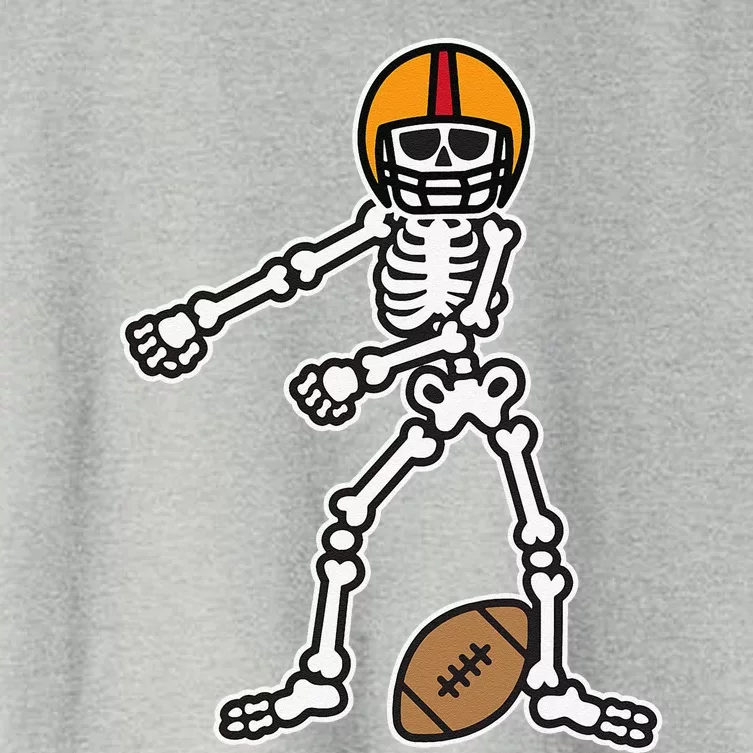 Flossing Skeleton Football Player Halloween Costume Women's Crop Top Tee