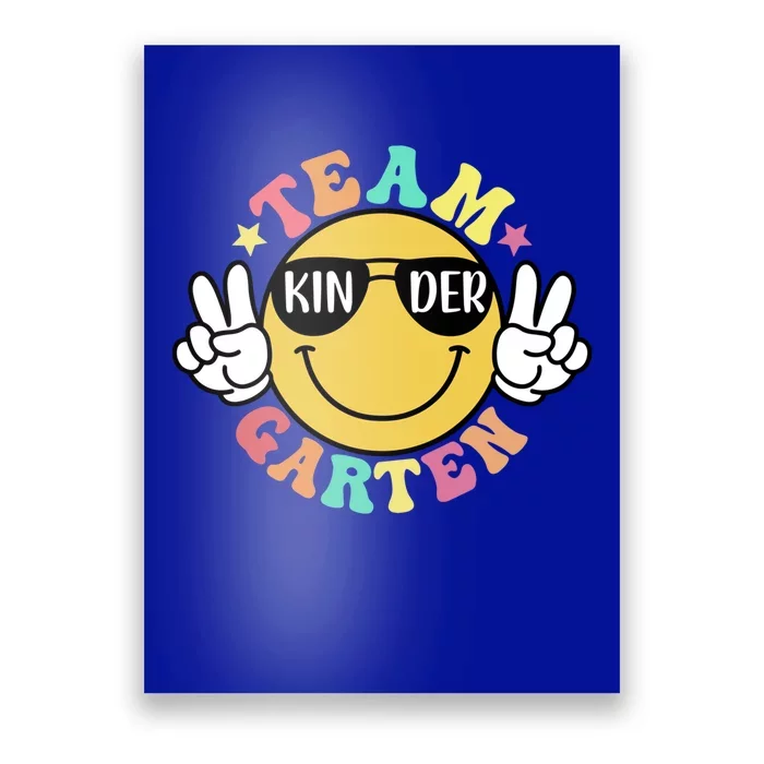 Funny Smile Face Back To School Team Kindergarten Teacher Great Gift Poster