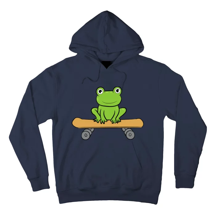 Funny Skateboarding Frog Funny Skateboard Frog Skateboarder Hoodie