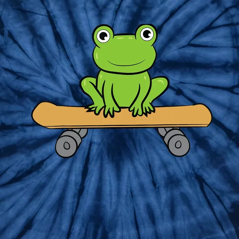 Funny Skateboarding Frog Funny Skateboard Frog Skateboarder Tie-Dye T-Shirt