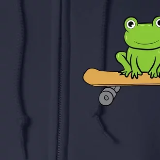 Funny Skateboarding Frog Funny Skateboard Frog Skateboarder Full Zip Hoodie