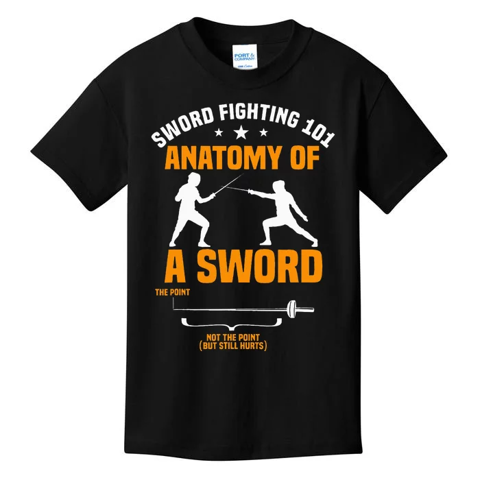 Fencing Sword Fighting Combat Sport Fence Foil Epee Sabre Kids T-Shirt