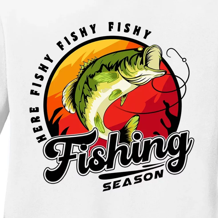 Fishing Season Fisherman Fishing Lovers Gifts Ladies Long Sleeve Shirt