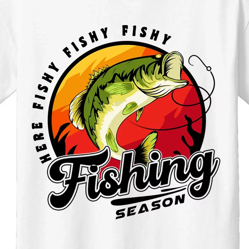 Fishing Season Fisherman Fishing Lovers Gifts Kids T-Shirt