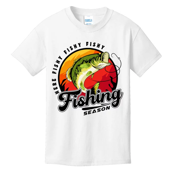 Fishing Season Fisherman Fishing Lovers Gifts Kids T-Shirt