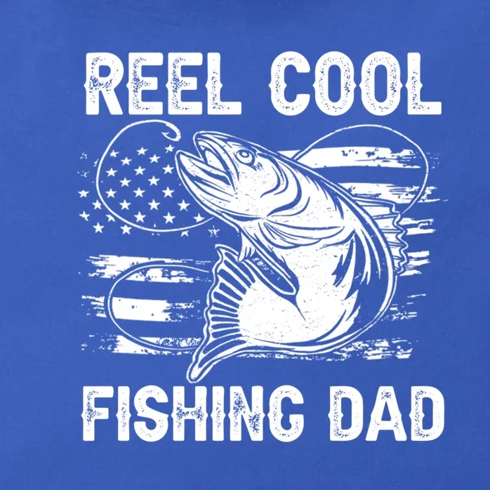 Fishing Stuff For Fathers Day Reel Cool Dad American Flag Meaningful Gift Zip Tote Bag