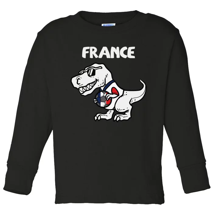 France Soccer Football World Jersey Allez Les Bleus Toddler Long Sleeve Shirt