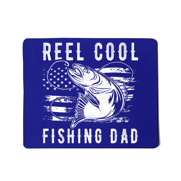 Fishing Stuff For Fathers Day Reel Cool Dad American Flag Meaningful Gift Mousepad