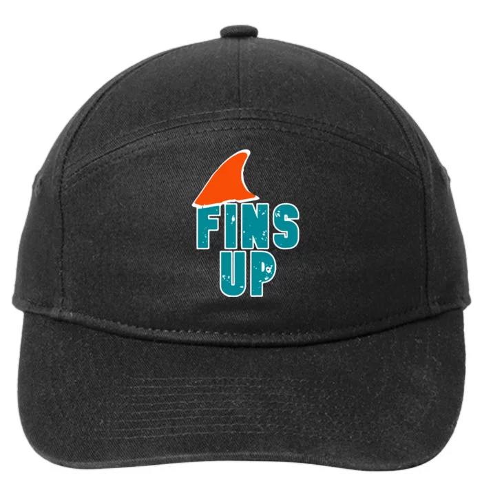 Funny Sport Fins Up Gift For Miami Fan 7-Panel Snapback Hat