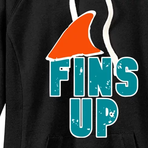 Funny Sport Fins Up Gift For Miami Fan Women's Fleece Hoodie