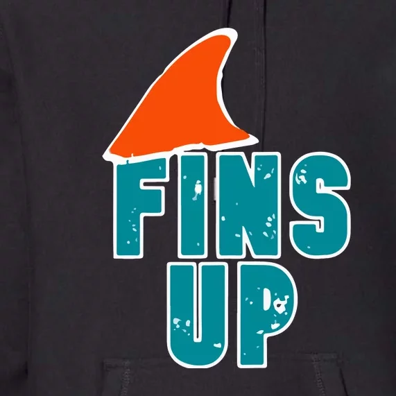 Funny Sport Fins Up Gift For Miami Fan Premium Hoodie