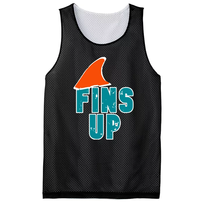 Funny Sport Fins Up Gift For Miami Fan Mesh Reversible Basketball Jersey Tank