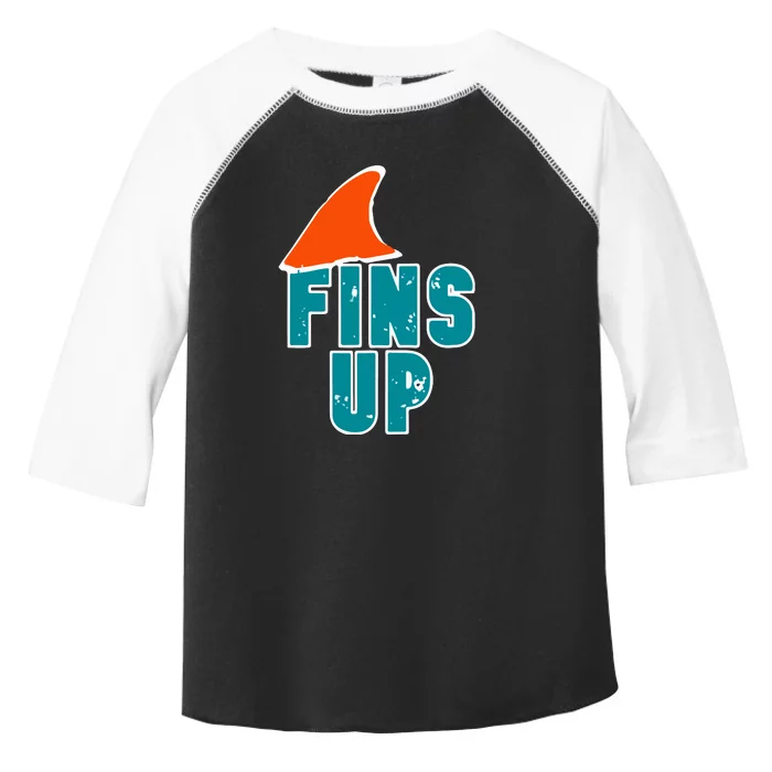 Funny Sport Fins Up Gift For Miami Fan Toddler Fine Jersey T-Shirt