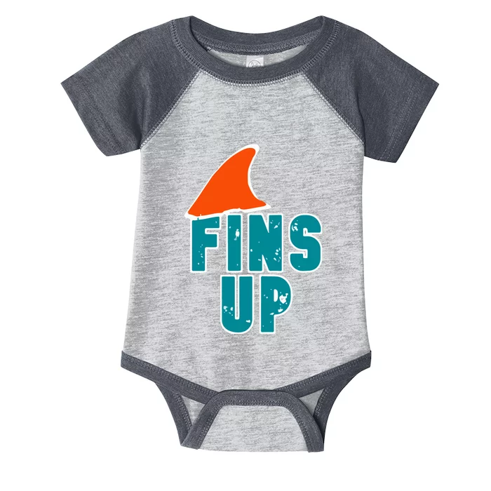 Funny Sport Fins Up Gift For Miami Fan Infant Baby Jersey Bodysuit