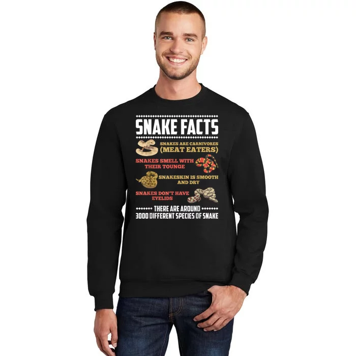 Funny Snake Facts Herpetology Tall Sweatshirt