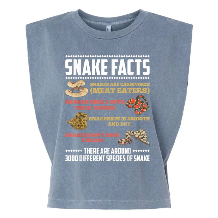 Funny Snake Facts Herpetology Garment-Dyed Women's Muscle Tee