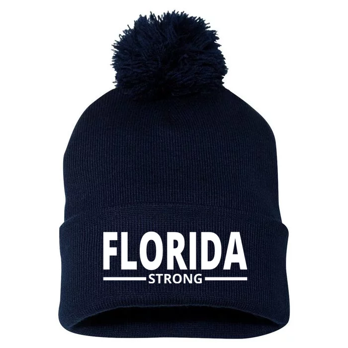 Florida Strong Pom Pom 12in Knit Beanie