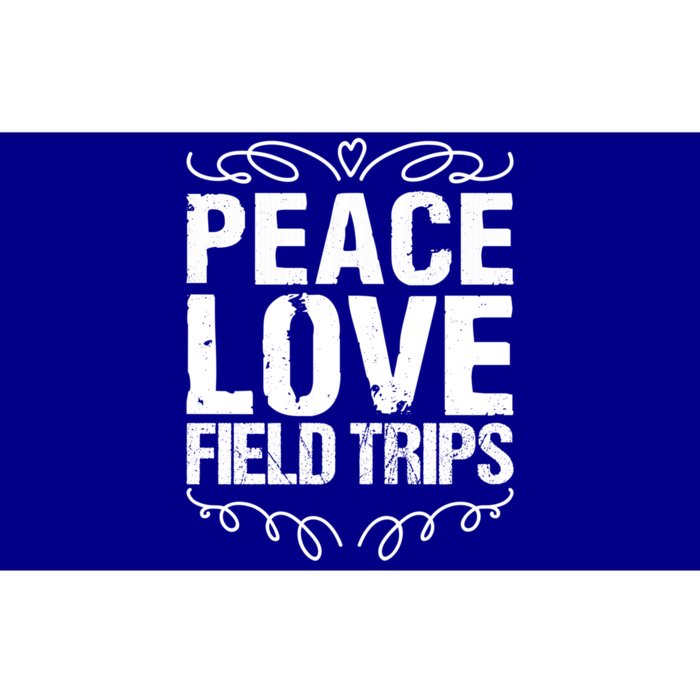 Funny School Field Day Trips Vibes Peace Love Field Trips Gift Bumper Sticker