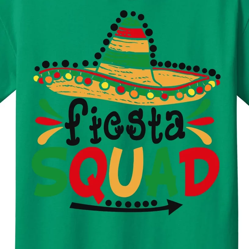 Fiesta Squad Funny Cinco De Mayo Kids T-Shirt