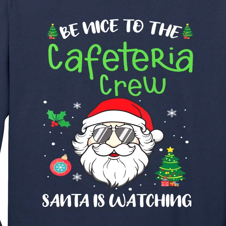 Funny Santa Face Cafeteria Squad Crew Christmas School Lunch Lady Xmas Gift Long Sleeve Shirt