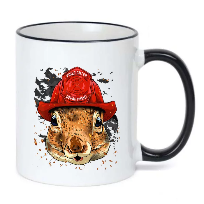 Firefighter Squirrel Fire Department Fireman Squirrel Lover Black Color Changing Mug