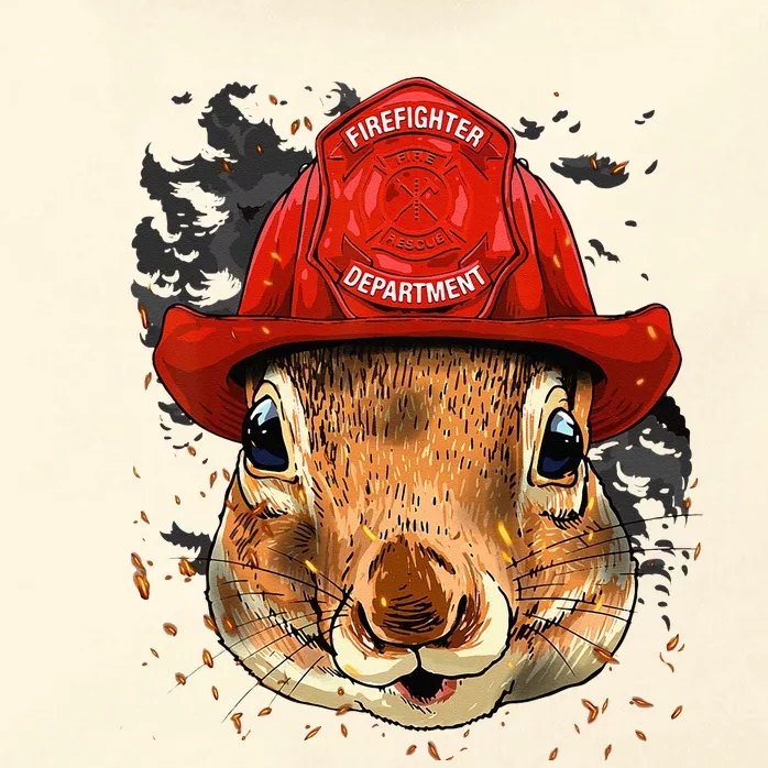 Firefighter Squirrel Fire Department Fireman Squirrel Lover Zip Tote Bag