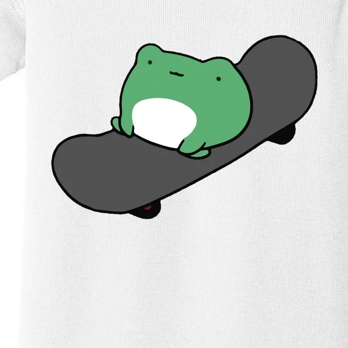 Funny Skateboarding Frog Baby Bodysuit