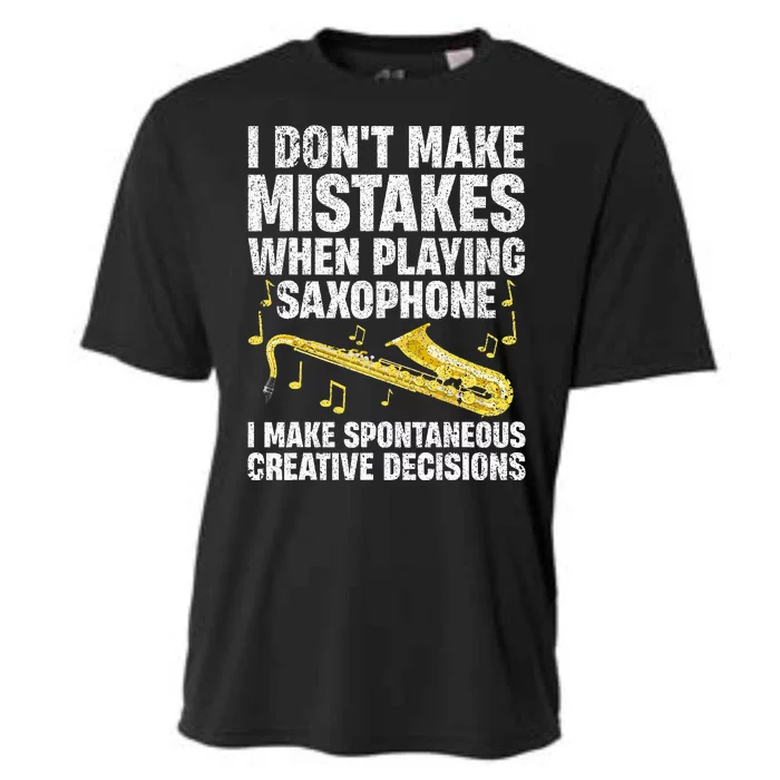 Funny Saxophone For Women Marching Band Player Musician Cooling Performance Crew T-Shirt