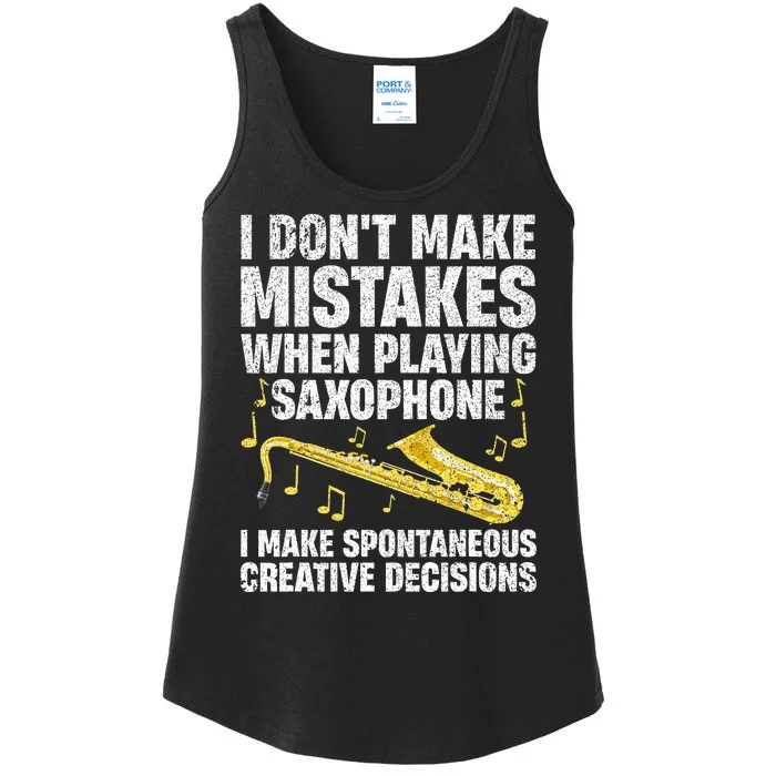 Funny Saxophone For Women Marching Band Player Musician Ladies Essential Tank