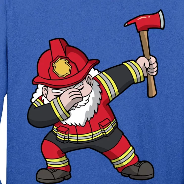 Fire Santa Firefighter Dabbing Dance Cool Gift Tall Long Sleeve T-Shirt