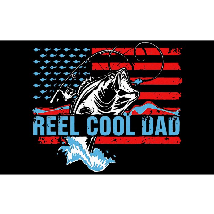 Fishing Stuff For Fathers Day Reel Cool Dad American Flag Bumper Sticker