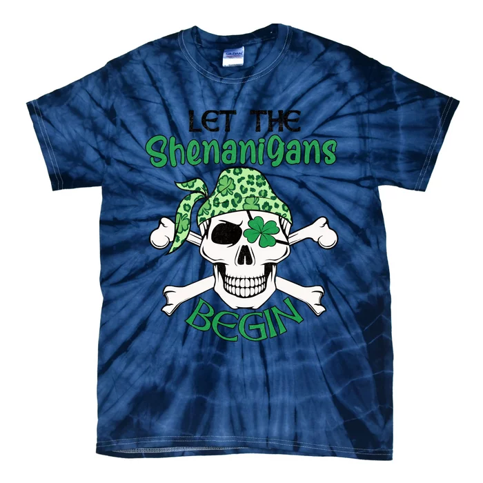 Let The Shenanigans Begin ST Patricks Day Tie-Dye T-Shirt