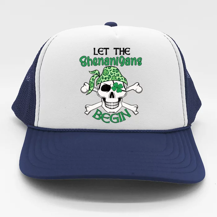 Let The Shenanigans Begin ST Patricks Day Trucker Hat