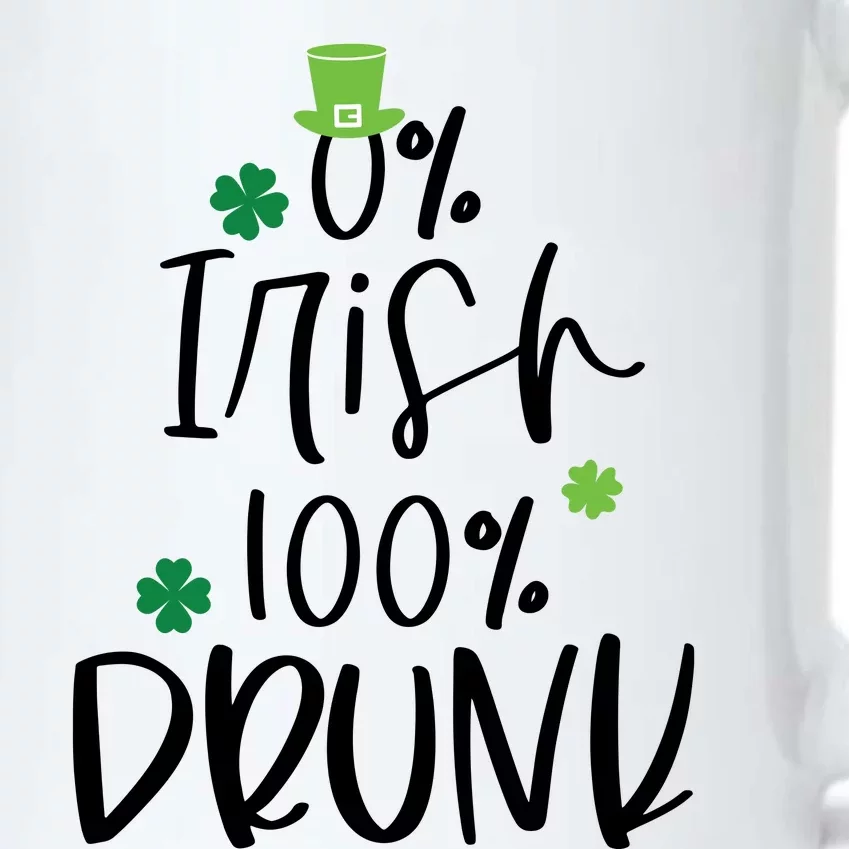 0% Irish 100% Drunk St Patricks Day Black Color Changing Mug