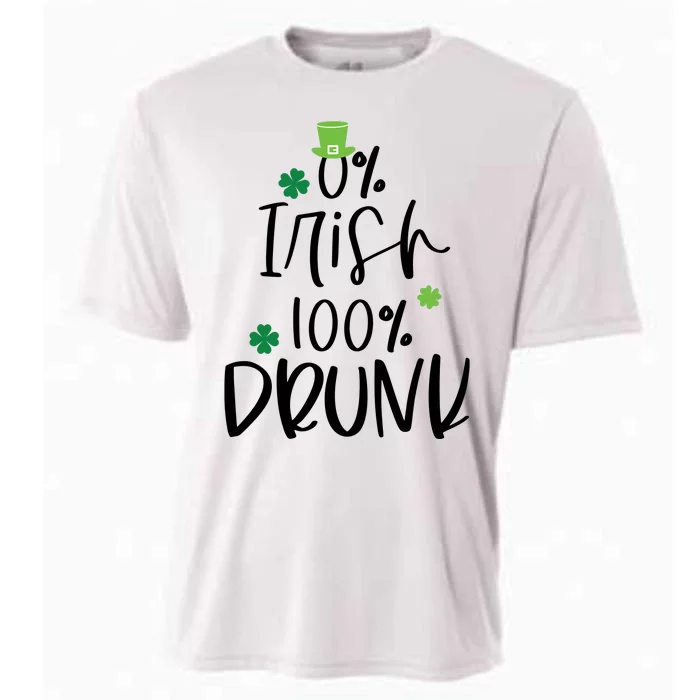 0% Irish 100% Drunk St Patricks Day Cooling Performance Crew T-Shirt