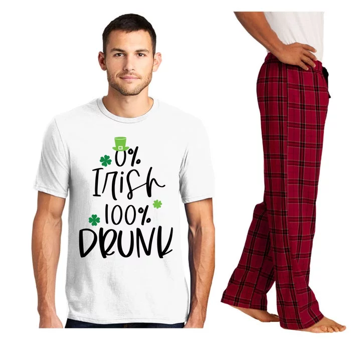 0% Irish 100% Drunk St Patricks Day Pajama Set